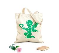 AILOONG un ángel cupido con un corazón Bolsa de lona para vino Tela de 340g/m² de grosor Combina con la ropa