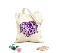 AILOONG Un cofre del tesoro de piratas de fantasía a la antigua usanza Bolsa de lona para vino Tela de 340g/m² de grosor Combina con la ropa