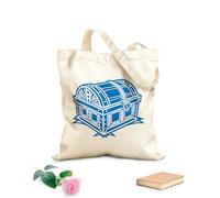 AILOONG Un cofre del tesoro de piratas de fantasía a la antigua usanza Bolsa de lona para vino Tela de 340g/m² de grosor Combina con la ropa