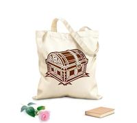 AILOONG Un cofre del tesoro de piratas de fantasía a la antigua usanza Bolsa de lona para vino Tela de 340g/m² de grosor Combina con la ropa