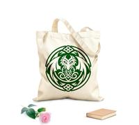 AILOONG Un icono de estilo glifo del símbolo del dragón abisal. Bolsa de lona para vino Tela de 340g/m² de grosor Combina con la ropa