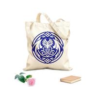 AILOONG Un icono de estilo glifo del símbolo del dragón abisal. Bolsa de lona para vino Tela de 340g/m² de grosor Combina con la ropa