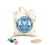 AILOONG Un icono de estilo glifo del símbolo del dragón abisal. Bolsa de lona para vino Tela de 340g/m² de grosor Combina con la ropa