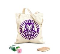 AILOONG Un icono de estilo glifo del símbolo del dragón abisal. Bolsa de lona para vino Tela de 340g/m² de grosor Combina con la ropa