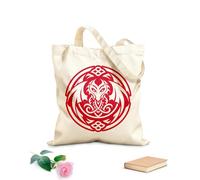 AILOONG Un icono de estilo glifo del símbolo del dragón abisal. Bolsa de lona para vino Tela de 340g/m² de grosor Combina con la ropa
