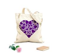 AILOONG Una combinación de pequeños corazones dispuestos en forma de corazón. Bolsa de lona para vino Tela de 340g/m² de grosor Combina con la ropa