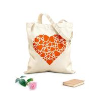 AILOONG Una combinación de pequeños corazones dispuestos en forma de corazón. Bolsa de lona para vino Tela de 340g/m² de grosor Combina con la ropa