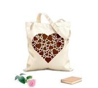 AILOONG Una combinación de pequeños corazones dispuestos en forma de corazón. Bolsa de lona para vino Tela de 340g/m² de grosor Combina con la ropa