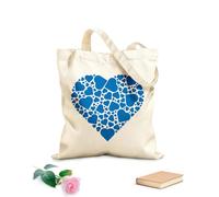 AILOONG Una combinación de pequeños corazones dispuestos en forma de corazón. Bolsa de lona para vino Tela de 340g/m² de grosor Combina con la ropa
