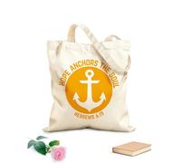 AILOONG Versículos bíblicos cristianos Bolsas reutilizables para la compra Tela de 340g/m² de grosor Plegable