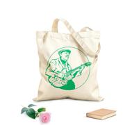 AILOONG Viejo músico guitarrista instrumento musical Bolsa de compras de lona de algodón Tela de 340g/m² de grosor Se usa como bolsa de regalo