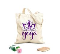 AILOONG Yoga Meditación del Loto Budismo Hinduismo Bolsa de lona Tela de 340g/m² de grosor Sustituye a la mochila escolar