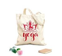 AILOONG Yoga Meditación del Loto Budismo Hinduismo Bolsa de lona Tela de 340g/m² de grosor Sustituye a la mochila escolar