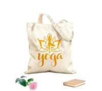 AILOONG Yoga Meditación del Loto Budismo Hinduismo Bolsa de lona Tela de 340g/m² de grosor Sustituye a la mochila escolar
