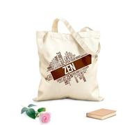 AILOONG Zen Relax Meditación Mundo Nube Filosofía Armonía Vida Bolsa de lona Tela de 340g/m² de grosor Sustituye a la mochila escolar