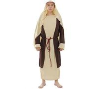 AilRabbit Disfraz de Jesús para hombre adulto, disfraz religioso bíblico de San José, con bufanda y cinturón