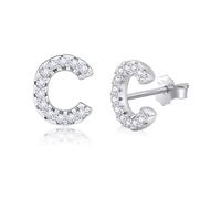 AILUOR Inicial Stud Pendientes para Mujeres, S925 Sterling Silver CZ Letra Stud Pendientes Hipoalergénico Personalizado Alfabeto Nombre Pendientes Regalos de Cumpleaños Joyería Inicial