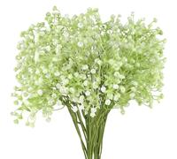 AILUYA 16 Piezas Flores Artificiales de Gypsophila, 35CM Flores Artificiales Decoracion, Ramos de Flores Artificiales para Decoración de Bodas, Fiestas, Hogar (Blanco)