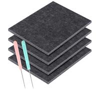 AILUYA Juego de 4 agujas de punzón para niños, 20 x 15 x 0,9 cm, base de fieltro, base de punzón, juego con 2 agujas, base de fieltro para manualidades con padres e hijos, regalos infantiles, pared de