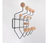 AILZCFX Perchero Bola De Madera, Perchero con 14 Ganchos, Perchero De Pared, Perchero con Bolas De Colores Perchero para Entrada, Pasillo, Dormitorio, Baño