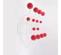 AILZCFX Perchero Bola De Madera, Perchero con 14 Ganchos, Perchero De Pared, Perchero con Bolas De Colores Perchero para Entrada, Pasillo, Dormitorio, Baño