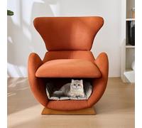AilZylphera Sillón de salón con forma de tiburón ballena, sofá individual con tela antiarañazos, cómodo sillón de lectura, sillón con cama para gatos, adecuado para salón, dormitorio o balcón (1)