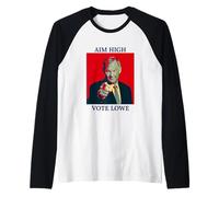 Aim High Vote Lowe PATRIOTAS BRITÁNICOS Reino Unido Orgullo del Reino Unido Camiseta Manga Raglan