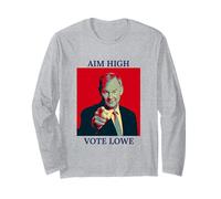 Aim High Vote Lowe PATRIOTAS BRITÁNICOS Reino Unido Orgullo del Reino Unido Manga Larga