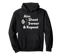 Aim Shoot Swear and Repeat - Camiseta de Mesa de Billar para Hombre y Mujer Sudadera con Capucha