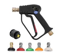 AIM Tools Pistola de Lavado de Alta Presión 4000 PSI con 5 Boquilla de Pulverización, Acoplador Rápido de 1/4", Conexión M22 14mm y Kärcher Conector Rápido Adaptador para Lavado de Coches