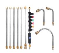AIM Tools Varita de Extensión para Lavadora a Presión 10 Piezas 4000PSI Lanza de Lavadora Eléctrica con 5 Puntas de Boquilla, Conexión Rápida de 1/4", Accesorio Limpiador de Canalones