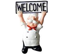 Aimant Frigo 3D de Chef Mignons, Aimants de Réfrigérateur de Cuisinier de Dessin Animé pour Décoration de Cuisine, Cadeau pour Chefs，Bienvenue