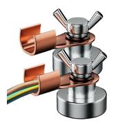 Aimant Mise à la Terre Soudage - Pince Magnétique Puissante | Fixation Electrode Cuivre 500A | Stabilité Outil 2X Pinces Atelier Garage Métal Travail