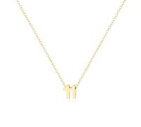 Aimber Collar chapado en oro de 18 quilates con números para mujer, collar de números de la suerte, joyería personalizada, regalo de cumpleaños, 1 x 1 x 0.5 inches, Chapado en oro, Sin piedra preciosa