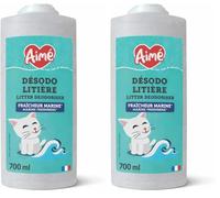 Aimé | Desodorante Arenero Gato Neutralizador de Olores 700 ml | Gránulos Absorbentes Fabricados a Partir de Tobermorita | Ambientador Arenero para Gatos Que Absorbe Malos Olores | Fragancia Marina