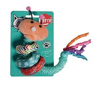 Aimé | Juguete para Gato Interior | Peluche en Forma de lombriz de Tierra para Gatos | Juguete Interactivo con Anillos infundidos con Hierba para Gatos y cascareños | Diámetro 16 x 7 x 6 cm