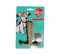 Aimé | Juguetes para Perros Pequeños Bam-Bone | Huesos para Perros Sabor Pollo | Juguetes Interactivos para Perros a Base de Fibras de Bambú | Juguete 2 en 1 | Ultra Duradero y Resistente |10 cm