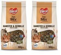 Aime Nutri Balance Savour, Pienso Compuesto para Hámster, Jerbos, Ratas y Ratones, 900g, 1 Unidad (Paquete de 2)