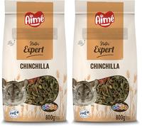 Aimé | Nutri'Expert | Comida Pienso Chinchilla | Mezcla Cereales Premium Variada para una Digestión Óptima | A Base de Fibras y Vitamina C | Fabricado en Francia | 800g (Paquete de 2)