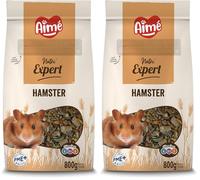 Aimé | Nutri'Expert | Comida Pienso Hamster| Mezcla Cereales Premium Variada para una Digestión Óptima | A Base de Fibras y Vitamina C | Fabricado en Francia | 800g (Paquete de 2)