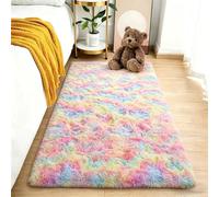 AIMECO alfombrar mullida de pelo largo, 80 x 150 cm, colorida felpa para dormitorio, habitación de los niños, salón, ideal para niños y mascotas
