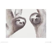 Aimee del Valle Les Paresseux - Impresión artística (30 x 40 cm), multicolor