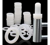 AIMEIK120 Piezas Arandelas de Plastico, Nylon Arandela Planas Arandelas para Bisagras de Puertas, Arandelas de Goma, 10,2 mm × 15 mm, 1mm 60Pcs - 2mm 60Pcs