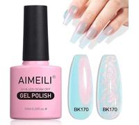 AIMEILI Gel de concha de perla Esmalte de uñas Brillo Gel de dibujo Brillo Gel de sirena Semipermanente Soak Off UV LED Gel Polish - (170) 10ml