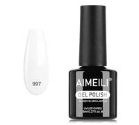 AIMEILI Esmalte Semipermanente Gel UV para Uñas Color Francés blanco 8ml, Remoción Fácil UV/LED Soak Off Francés blanco para Manicura Nail Art Salon Home DIY, 997