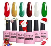 AIMEILI Esmalte Semipermanente Para Uñas Soak Off UV LED Christmas Set Uñas De Gel Color Combinado/Color De La Mezcla/Multicolur Set 6 X 10ml - Set 26