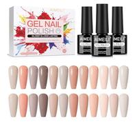 AIMEILI Esmaltes Semipermanentes Para Uñas Gel Polish Kit uñas Semipermanentes UV LED 12 Otoño Colors Marrón Gris Naranja Nail Art DIY Home Salon Manicure 5ML-Set 39