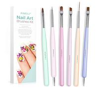 AIMEILI Kit de 6 Piezas de Plumas de Arte de Uñas, Nail Brushes Punteado de Cristal Herramientas de Manicura Pintura Dot Pen Nail Art Paint Set
