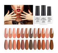 AIMEILI Kit de Esmaltes Semipermanentes para Uñas en Gel UV LED Pintauñas Gel de uñas semipermanente Soak Off 12 Colores 8ml - Set 1
