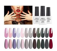 AIMEILI Kit de Esmaltes Semipermanentes para Uñas en Gel UV LED Pintauñas Gel de uñas semipermanente Soak Off 12 Colores 8ml - Set 2
